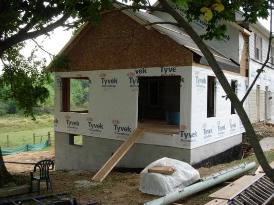 renovation of an old farm house, added two additions full basement, vaulted ceilings etc.