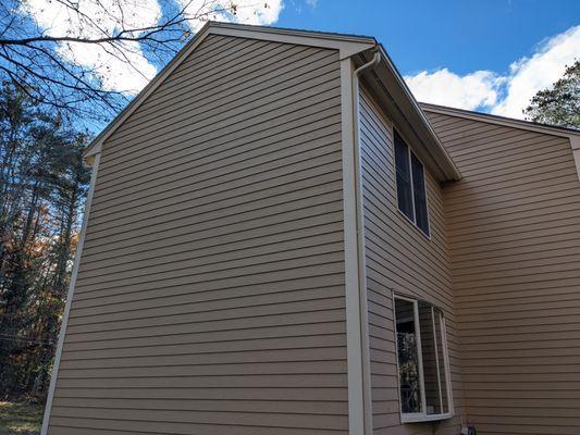 Steve redid all the siding on this side to make it match