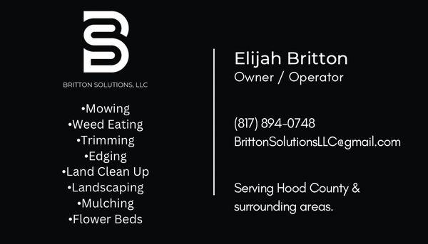 Business card over the owner