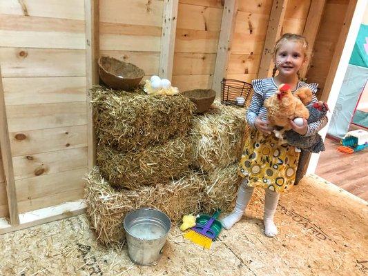 "Tot Town" Farm! A wonderful play area in our custom play village