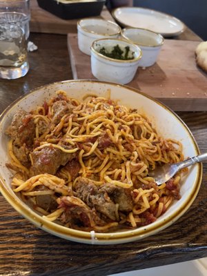 Spaghetti with meatballs