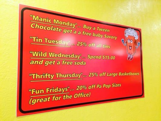 Weekly specials