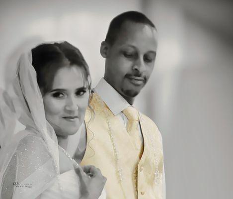 October Bride. Multicultural bride and groom. Wedding Pose. Winston Salem Wedding Officiant. NC Ordained Officiant