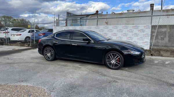 A 2020 Maserati Ghibli we tinted this week, with 3M Ceramic window film.