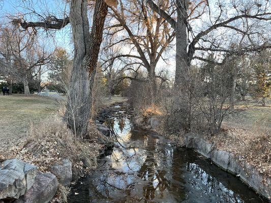 On the foot bridge!