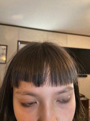 I posted a google review and they blocked me so I'll post here... went to get my daughter bangs trimmed and this is what we got!