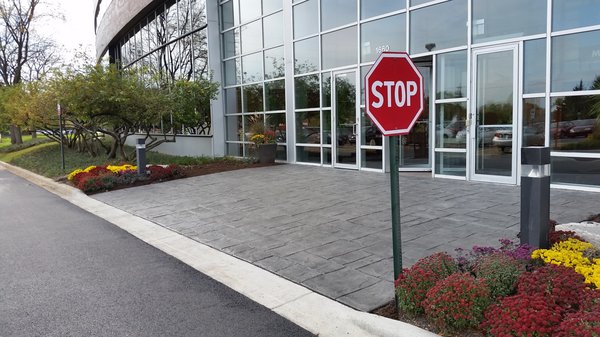 Stamped and Colored Concrete Walkway