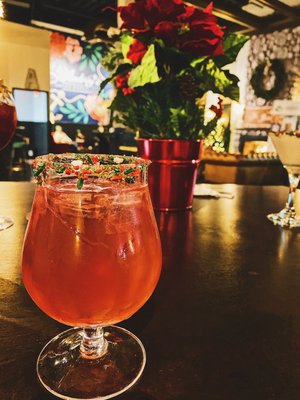 Rudolph's Nose Cranberry Pomegranate Margarita