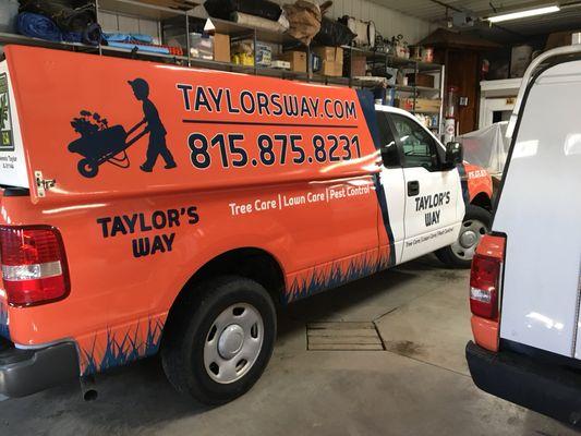 Truck wraps that we did for Taylor's way!