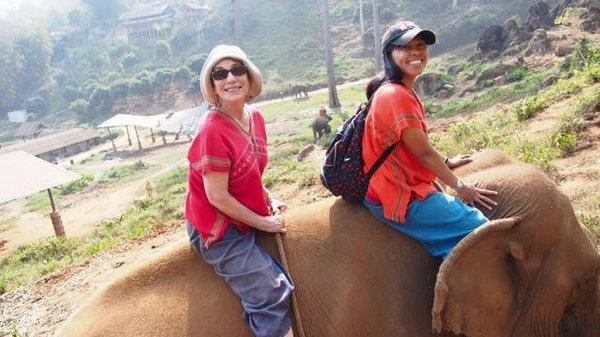 Elephant riding in northern Thailand