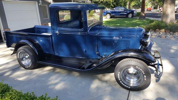 1934 Ford pickup with a 59AB Block Flathead