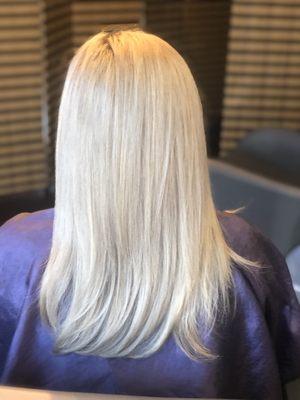 Platinum blonde front the back