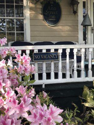 The porch is perfect for a glass of wine with the other guests.