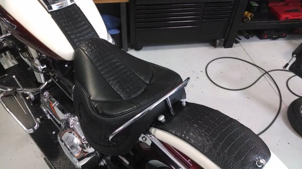 Seat work save big money on having ur custom seat done @,KD CYCLES.