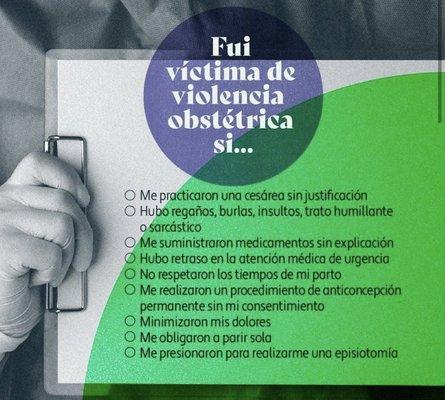 Atenta, la violencia obstetrica es real. Yo fui víctima con este grupo médico