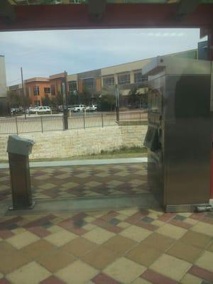 View of the station from the train