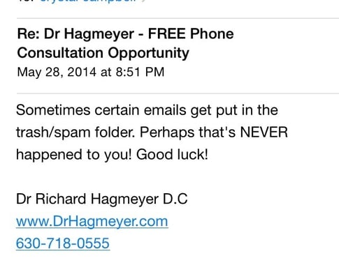 Passive aggressive Email from hag!