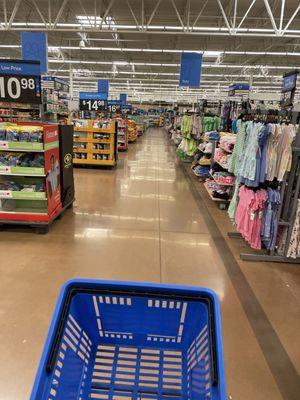 In side Walmart doing some shopping.