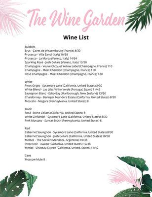 Wine List