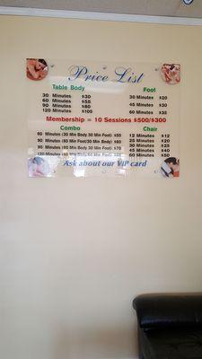 Price List.