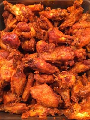 Wings, Wings, Wings Butter Garlic Spicy Fried Hot & Mild Rotisserie  Hickory Smoked Honey Sriracha  BBQ Buffalo