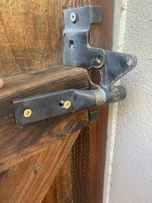 This fence latch caused us problems for many years as it was very difficult to close.