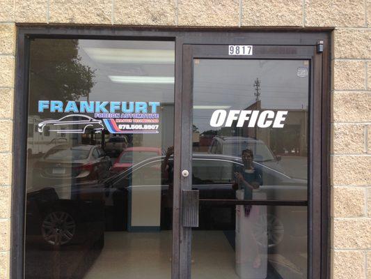 Entrance to Frankfurt Foreign Automotive, a German automotive repair shop and service center in Woodstock GA