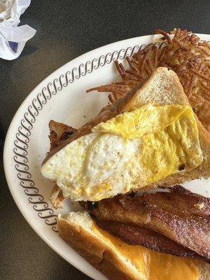 Hair cooked into the eggs.