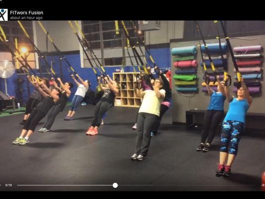 TRX Class at FITworx Fusion.         For complete class schedule check out the website.               Firworxfusion.com