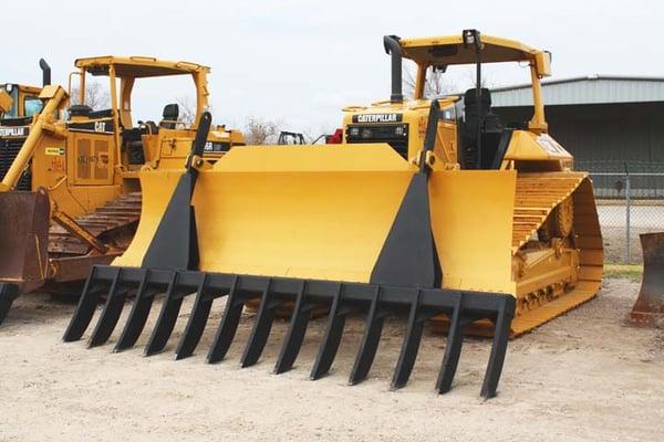 Our dozer rakes are made with AR400 steel tines, built for the long haul.