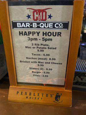 Happy Hour Menu