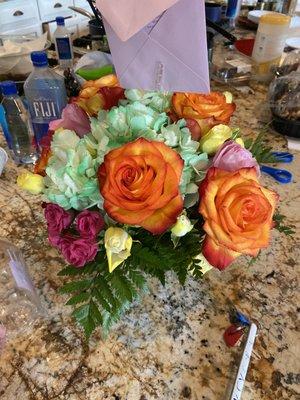 Picture of the floral arrangement delivered