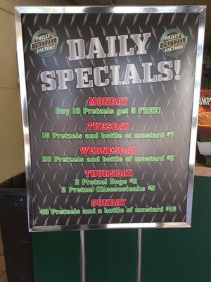 Dailey specials as of 10/2016