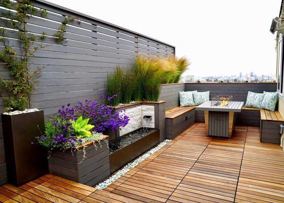 Roof top garden - Designed & built by Rarefield Design/Build