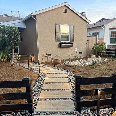 Modern concrete stepping stones