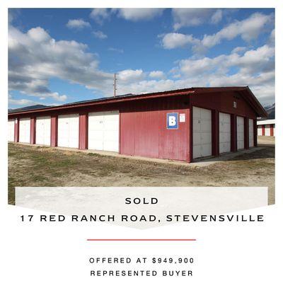 Sold Representing Buyer, Park River Storage Stevensville, Montana