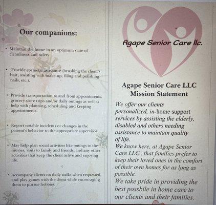 Agape Senior Care LLC