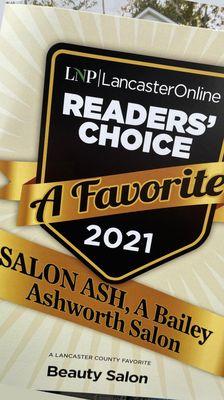 Lancaster online readers' choice 2021 #2 beauty salon