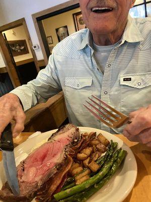 Bob with his prime rib - yum!!