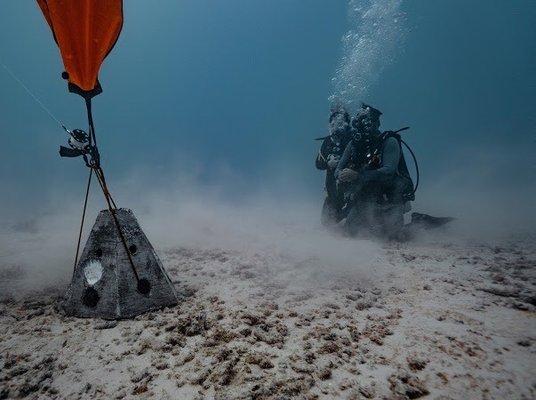 A Liberty Reef Memorial has been installed on to the sea floor by divers.