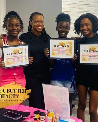 Shea Butter Beauty Kids' Acrylic Nail class for ages 7-17.