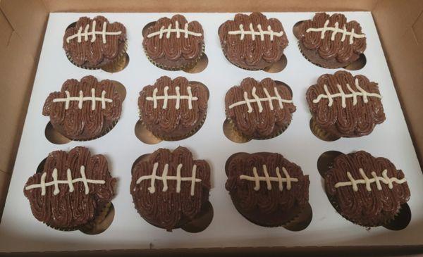 Football cupcakes