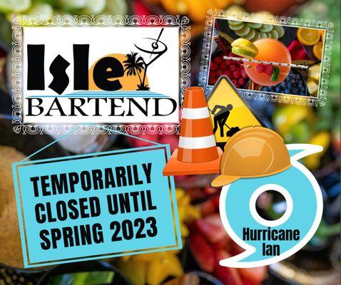 Isle Bartend is temporarily closed until Spring 2023 due to Hurricane Ian's devastation and our total loss.  We will be back!!!