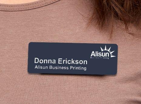 Name tags - Laser etched plastic name tags, with magnetic backing