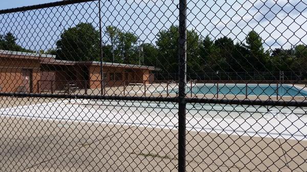 Pool house and pools.