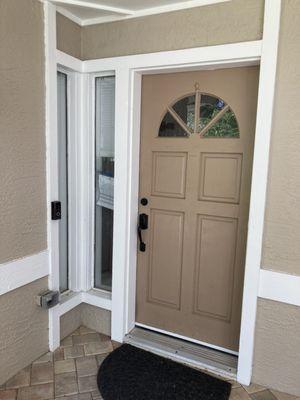 Door install with casing