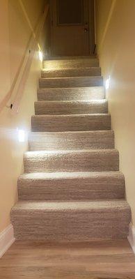 Carpeted stairway