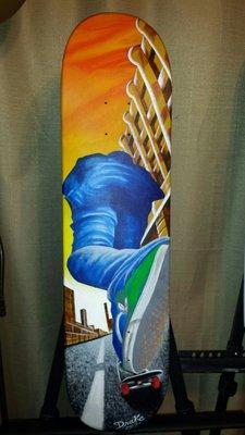 Skate board painting by Greg Drake