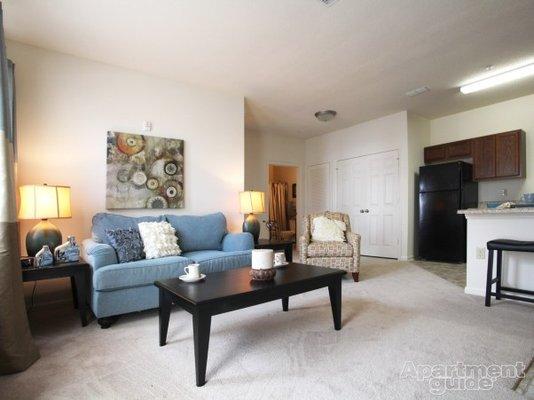 The Jackson: Open, modern 1 bedroom Floor Plan with washer/dryer connections!