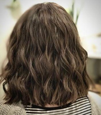 Beachy textured long bob